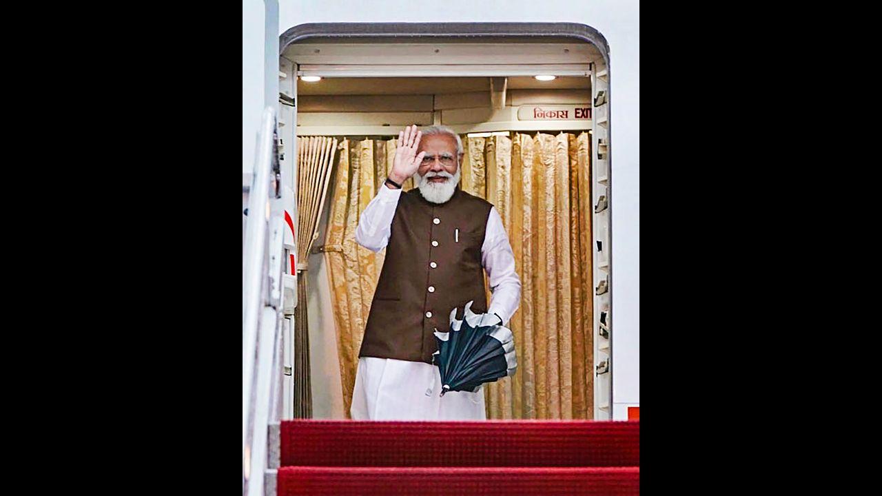 During his visit, PM Modi will address the UN General Assembly and attend the Quad leaders Summit as well as hold a bilateral meet with US President Joe Biden at the White House. Pic/PTI